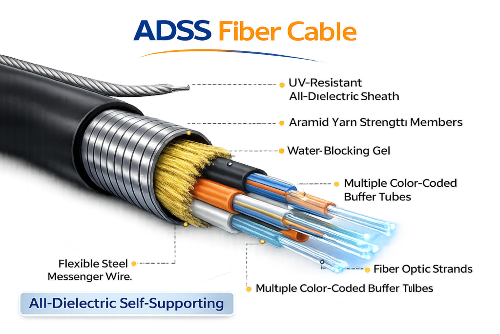 ADSS Fiber Optic Cable