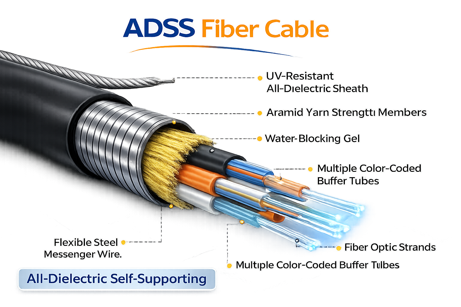 ADSS Fiber Optic Cable