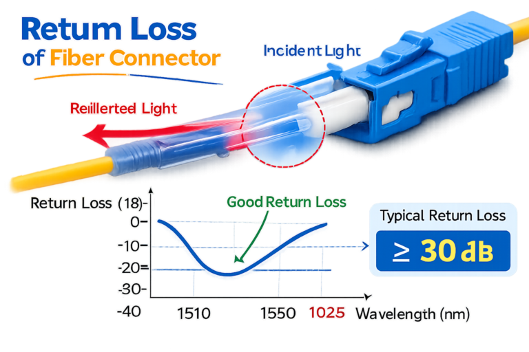 Fiber connector reflection and return loss illustration