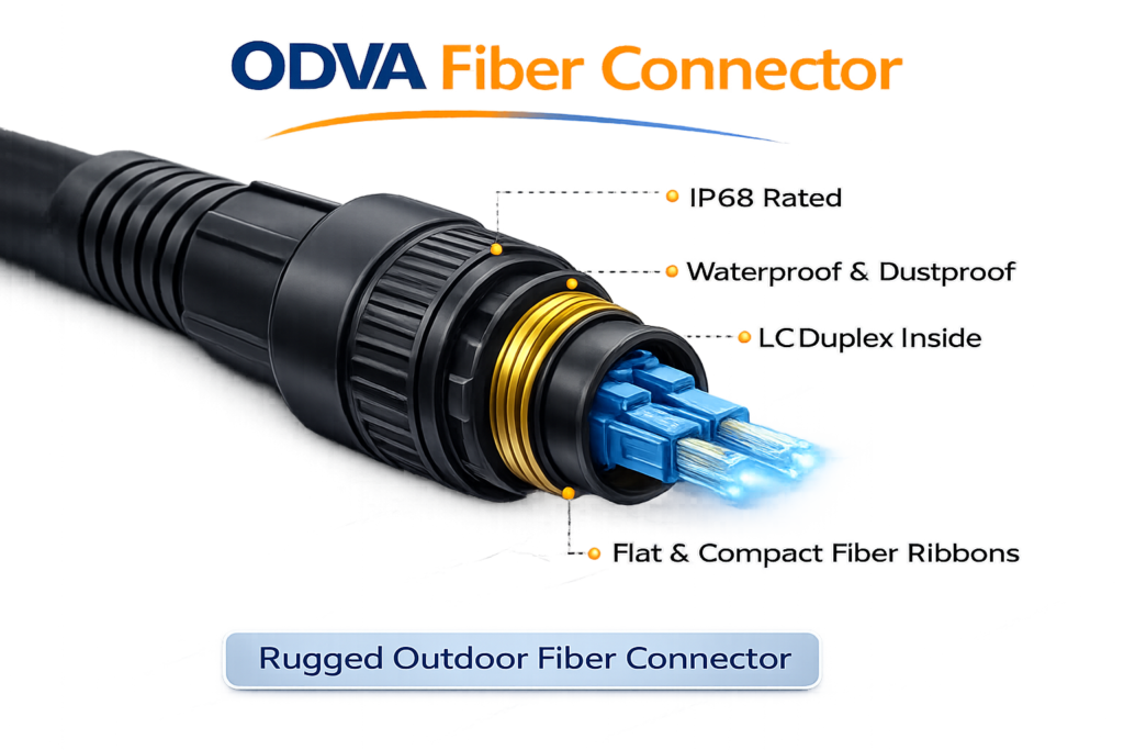 ODVA fiber optic connector IP68 outdoor industrial fiber connector
